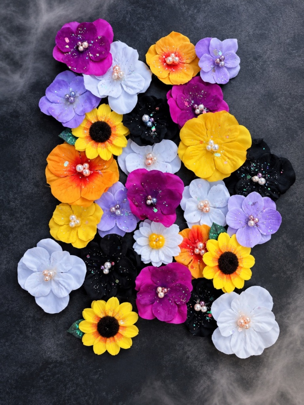 Halloween Fall Flower Hair Clips (set of 10) | Accessories for Girls/Women